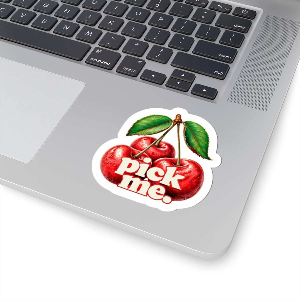 Pick Me Kiss Cut Sticker - cherry sticker