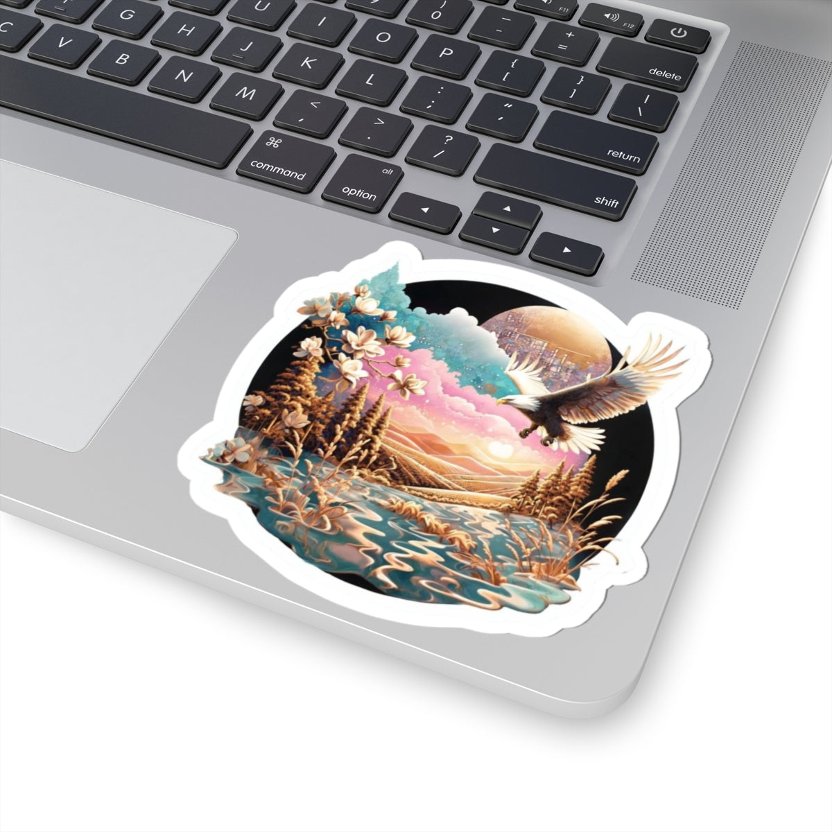 Eagle Dreams Kiss Cut Sticker - artistic sticker