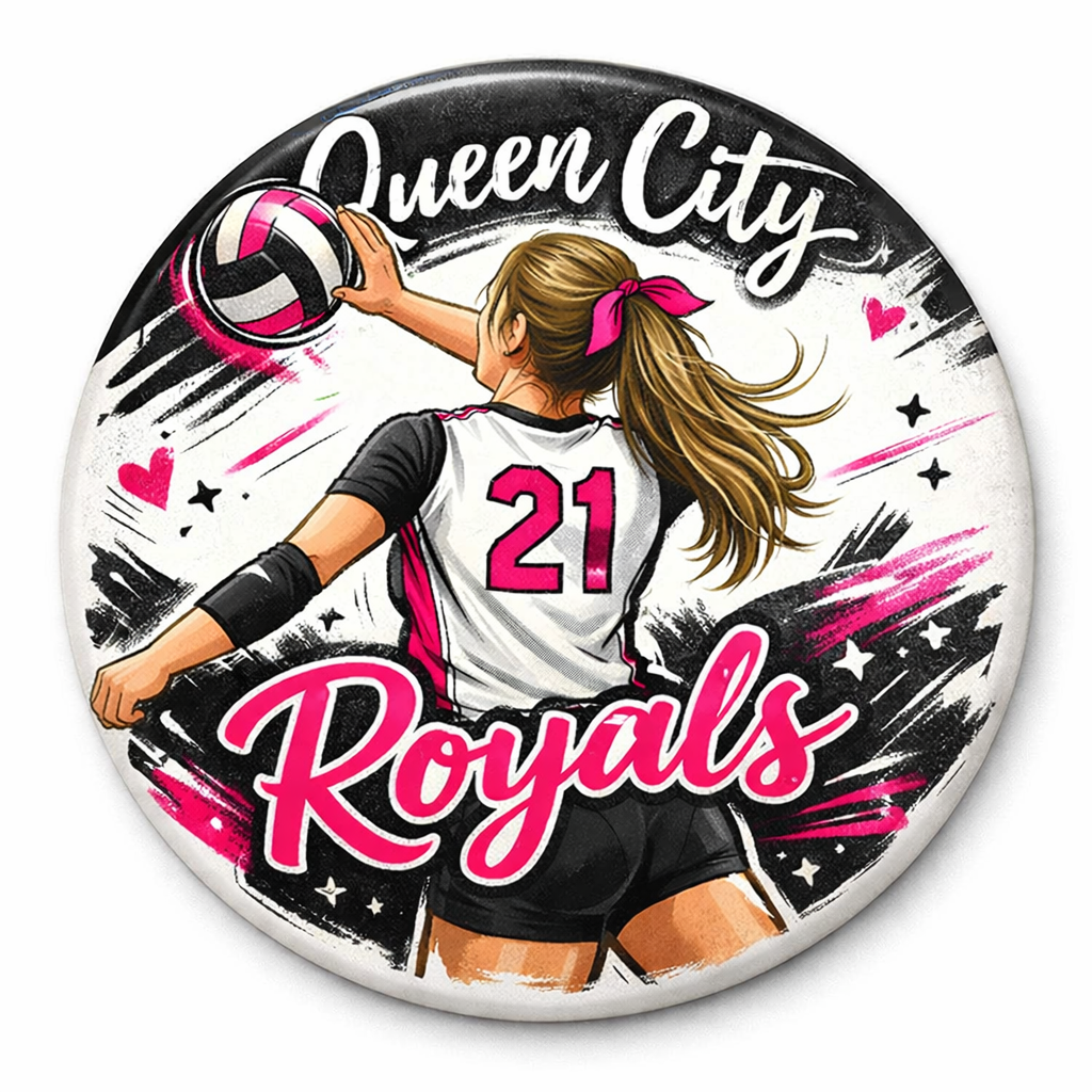 #25 Queen City Button