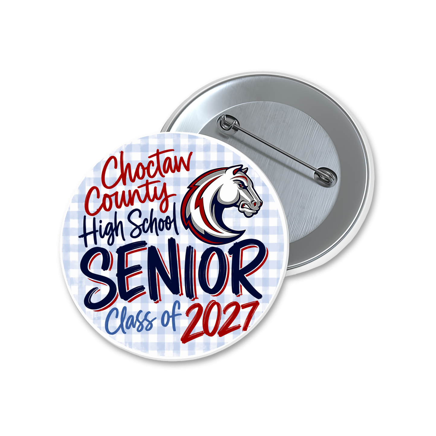2027 Choctaw County Senior Gingham Spirit Button