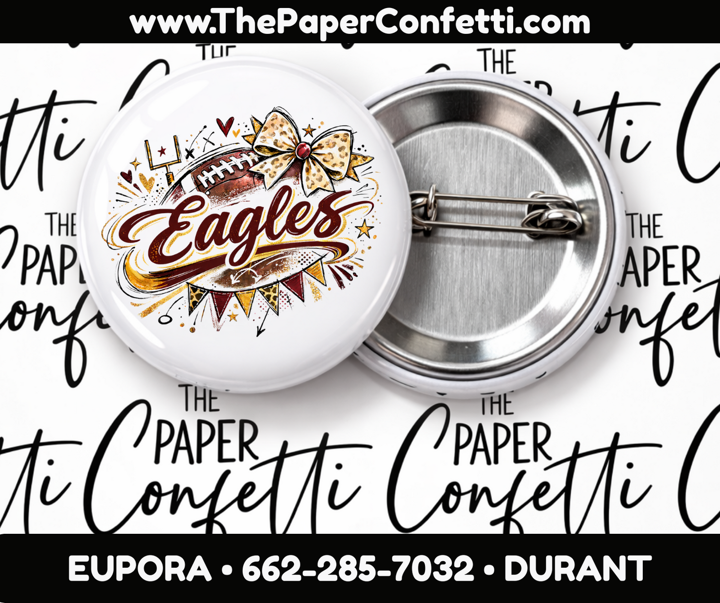 Eagles button (with maroon)