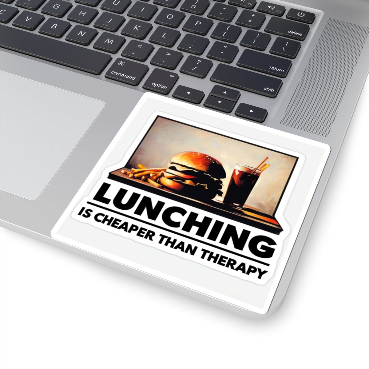 Lunching is Better than Therapy Kiss Cut Sticker - funny stickers
