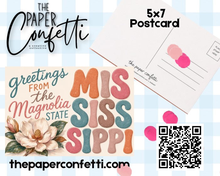 Greetings from the Magnolia State Postcard