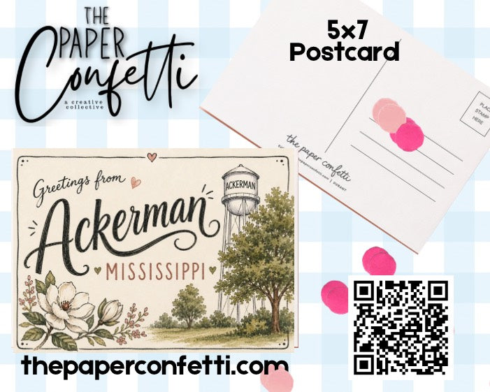 Greetings from Ackerman Postcard