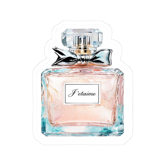 J’etaime Perfume Bottle Kiss Cut Sticker - French perfume, I love You sticker