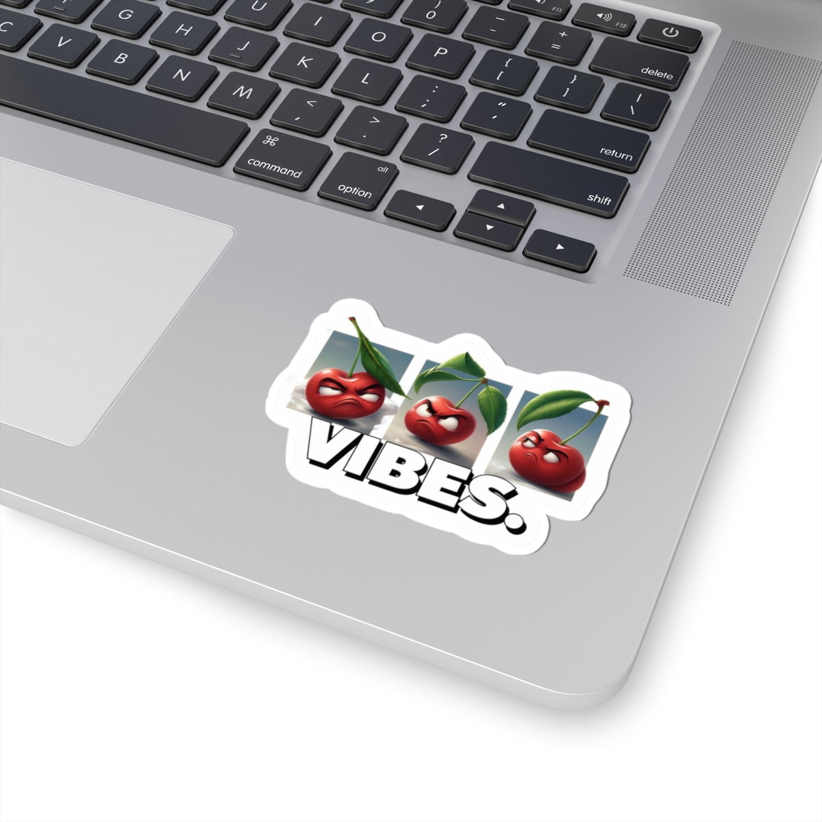 Cherry Vibes Kiss Cut Sticker - fruit, trendy stickers