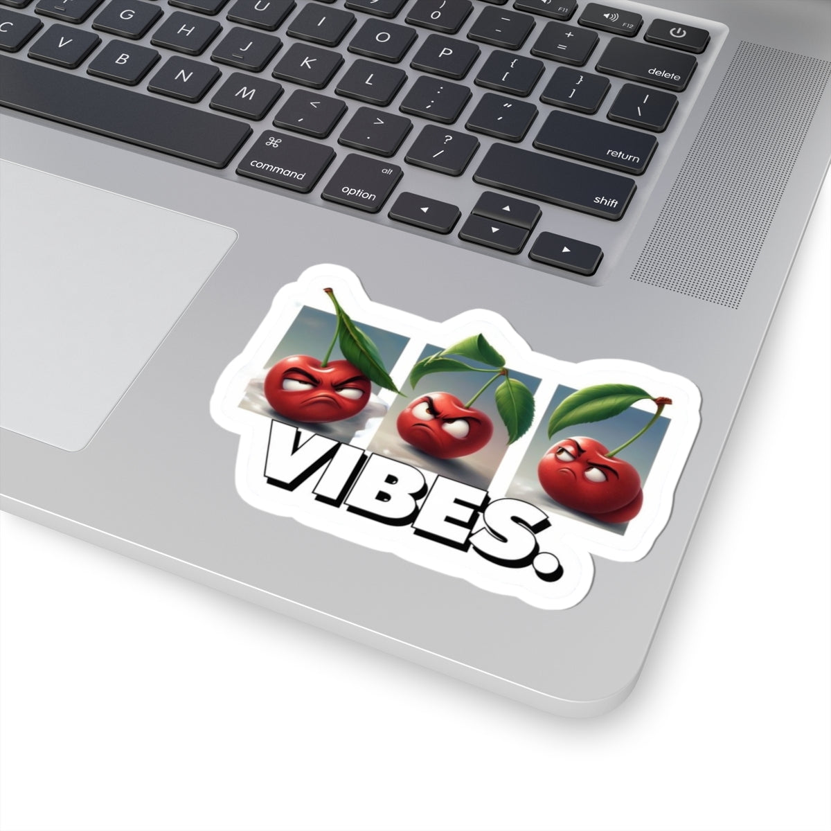 Cherry Vibes Kiss Cut Sticker - fruit, trendy stickers