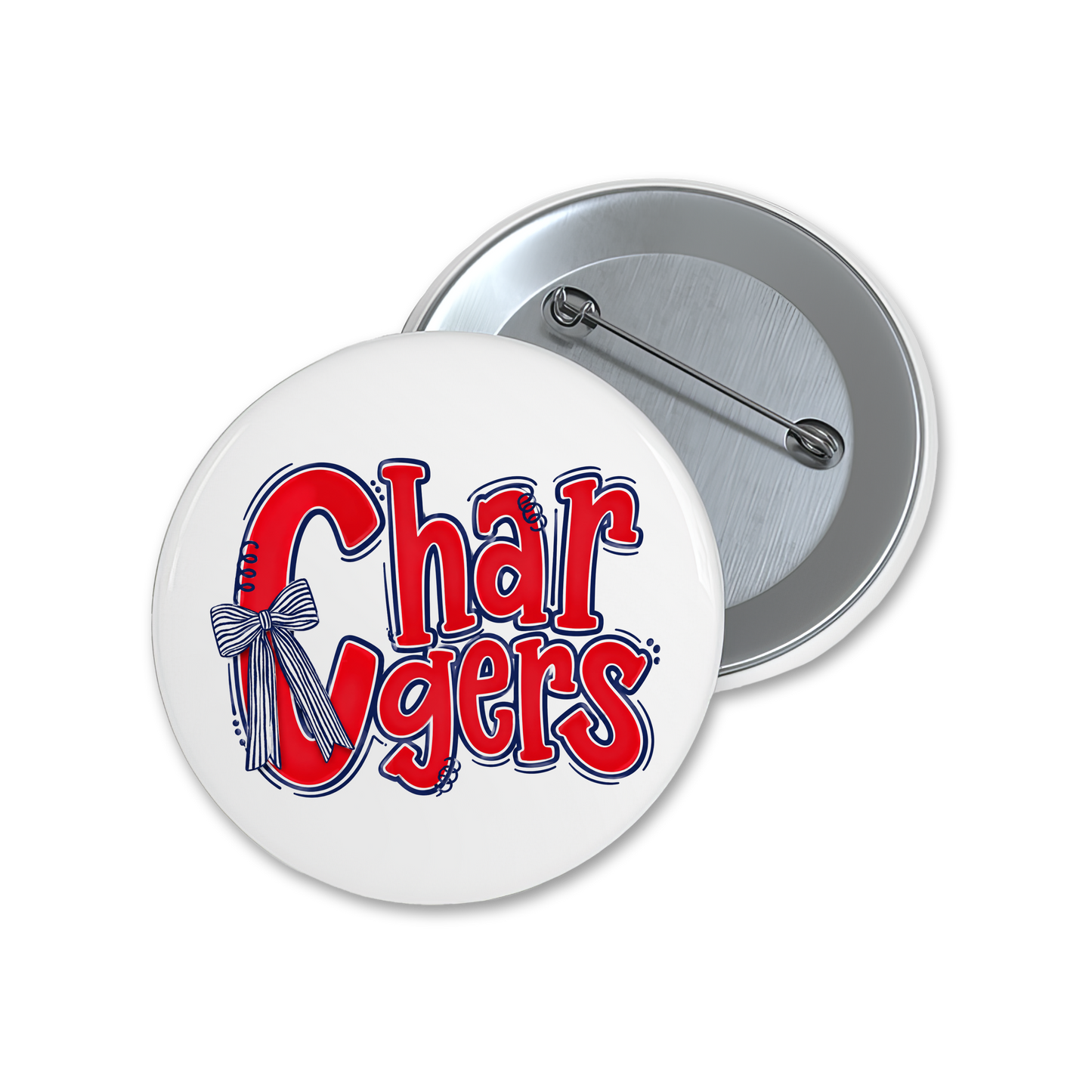 #3 Charger Spirit Button With Bow