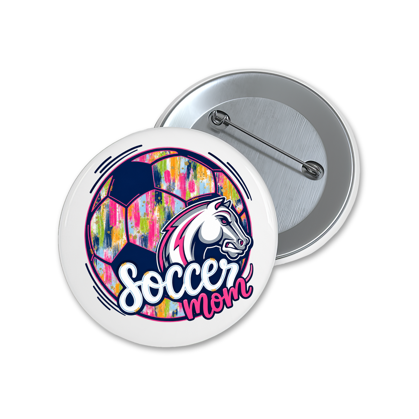 Charger Soccer Mom Spirit Button