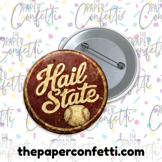 Vintage Hail State Button