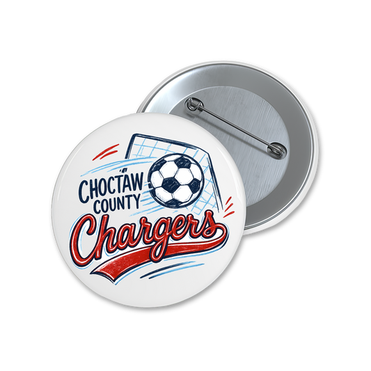 Choctaw County Chargers Soccer Spirit Button
