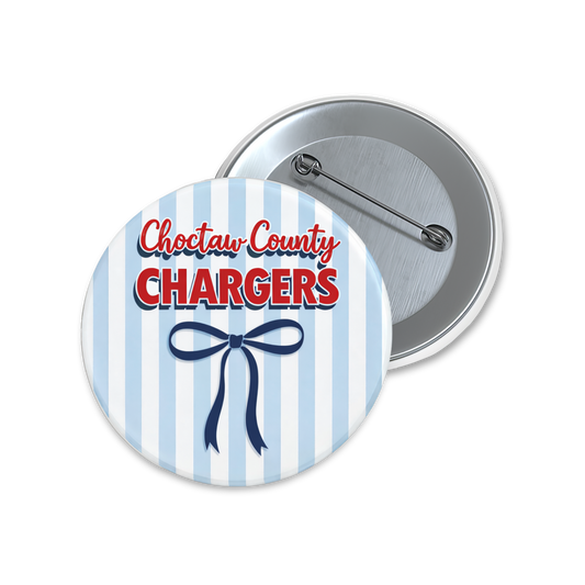 Striped Chargers with Bow Spirit Button