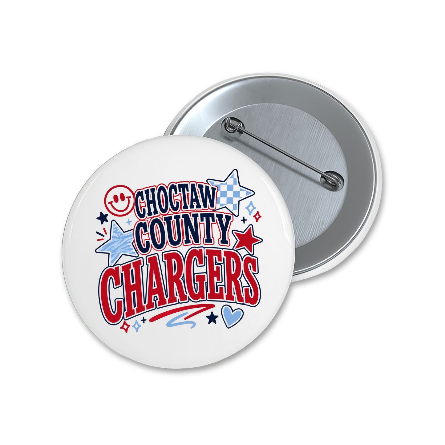 Smiley Chargers Spirit Button