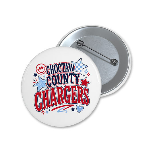 Smiley Chargers Spirit Button