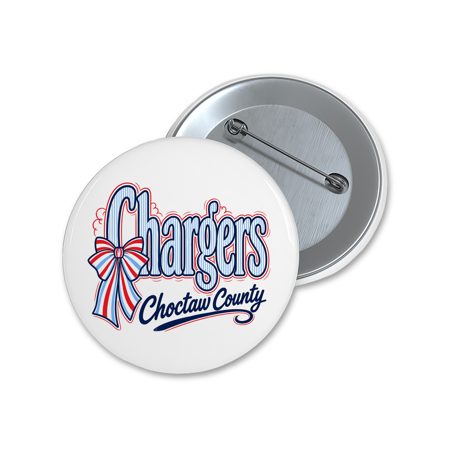 Chargers with Multi Color Bow Spirit Button