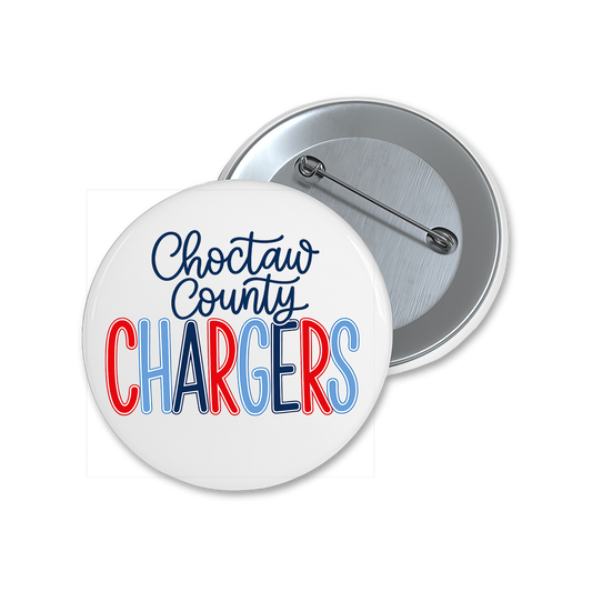 Choctaw County Chargers Spirit Button