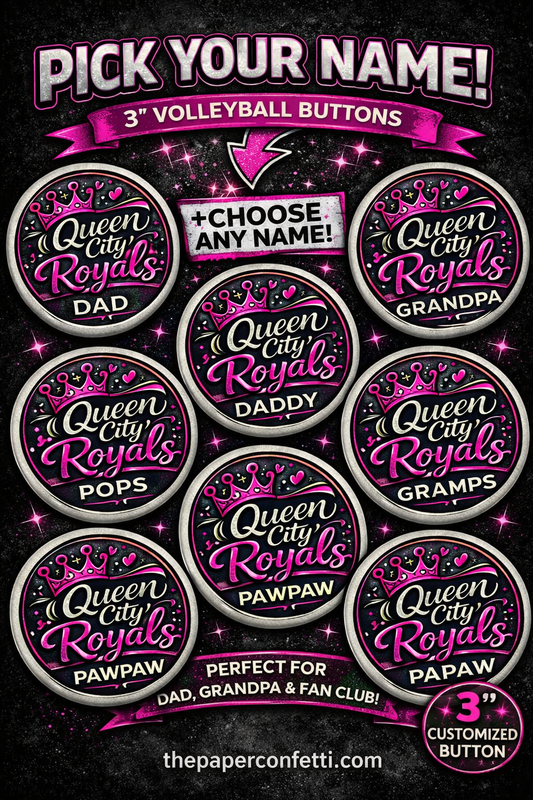 #28 Queen City - Dad/Grandfather custom names button