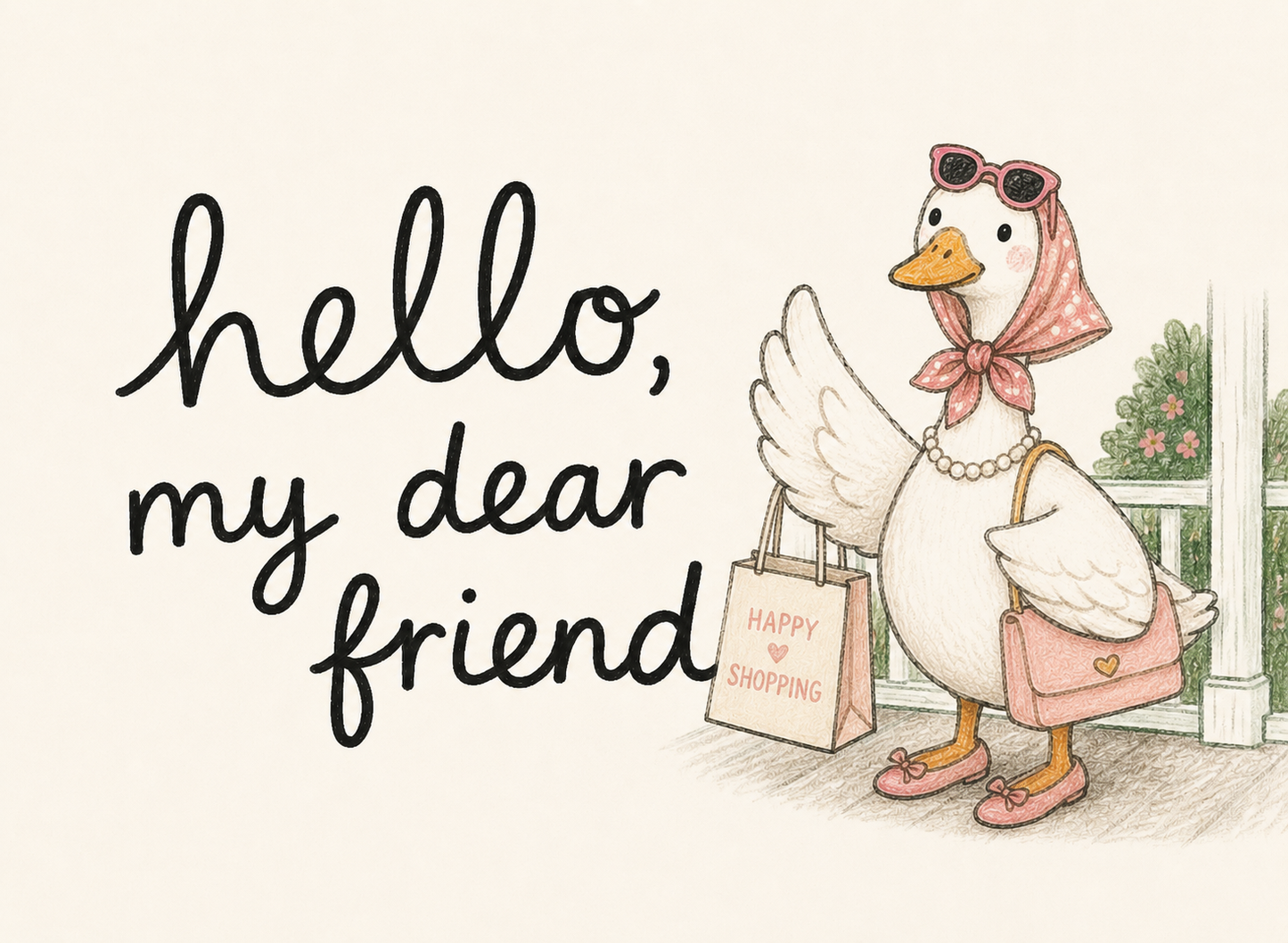 Hello, My Dear Friend Postcard