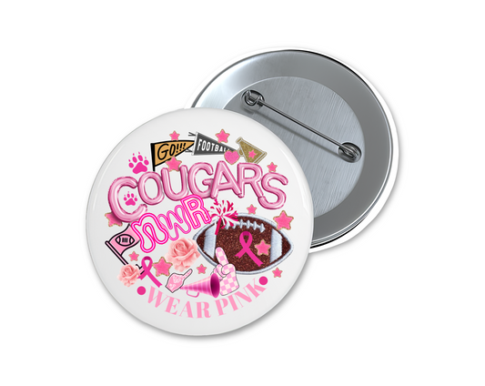 Cougars Wear Pink Button