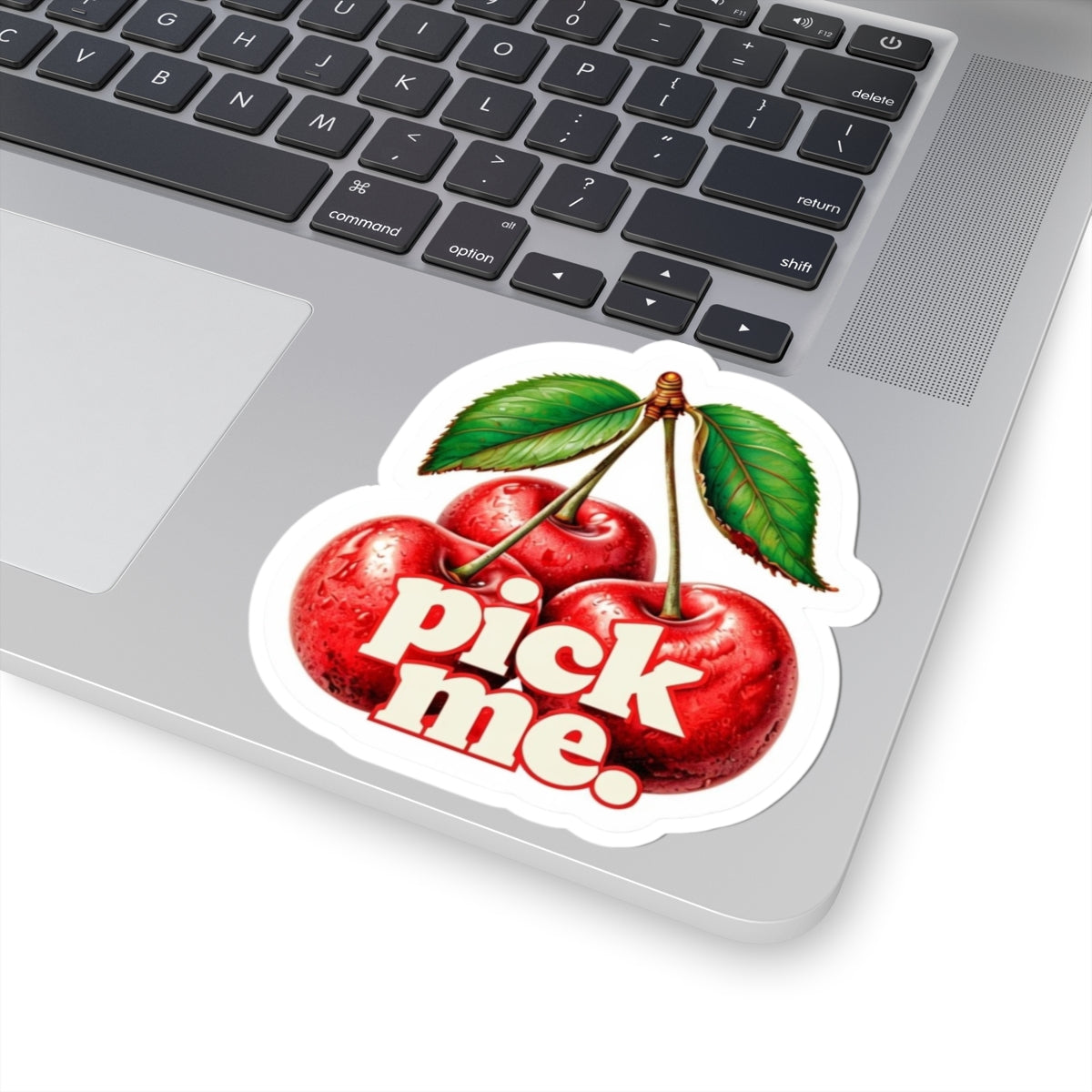 Pick Me Kiss Cut Sticker - cherry sticker