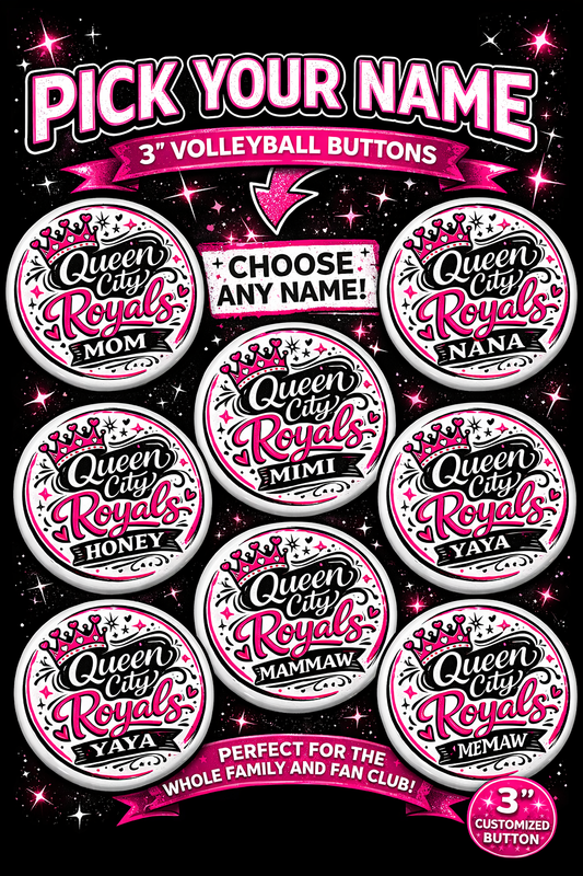 #29 Mom/Grandma - Queen City Button - custom names available