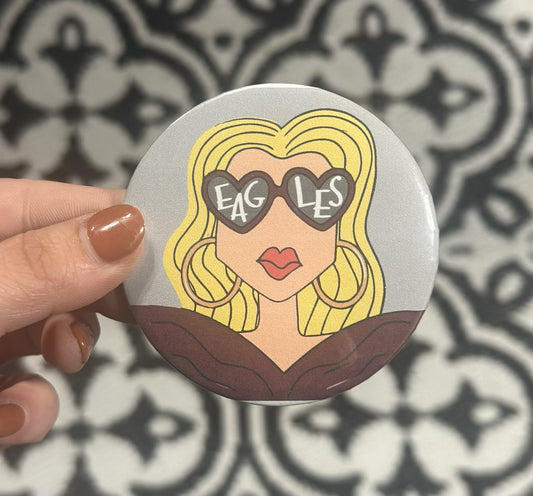 Preppy Girl Eagle Spirit Button