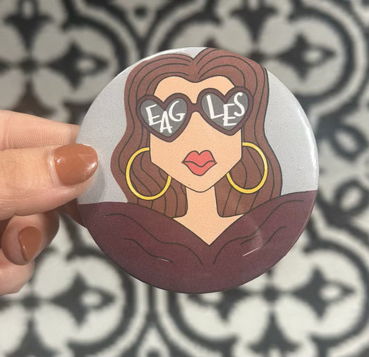 Preppy Girl Eagle Spirit Button