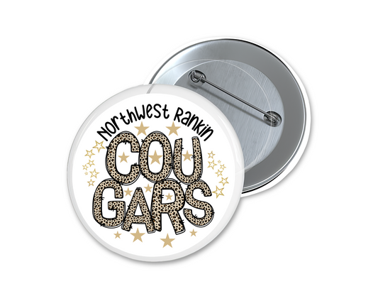 Leopard Cougars Button