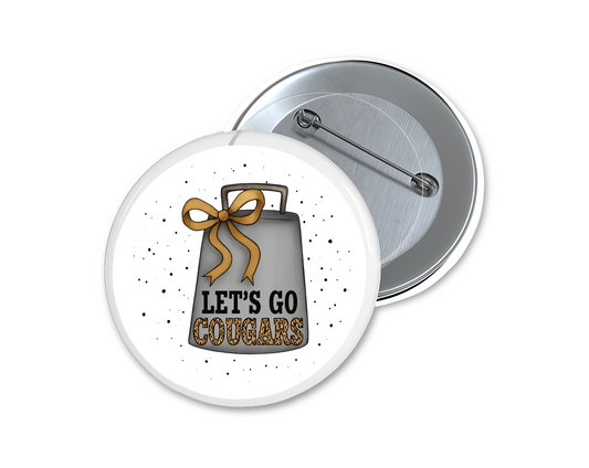 Let’s Go Cougars with Cowbell Cowbell Button