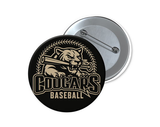 Cougars Baseball Button