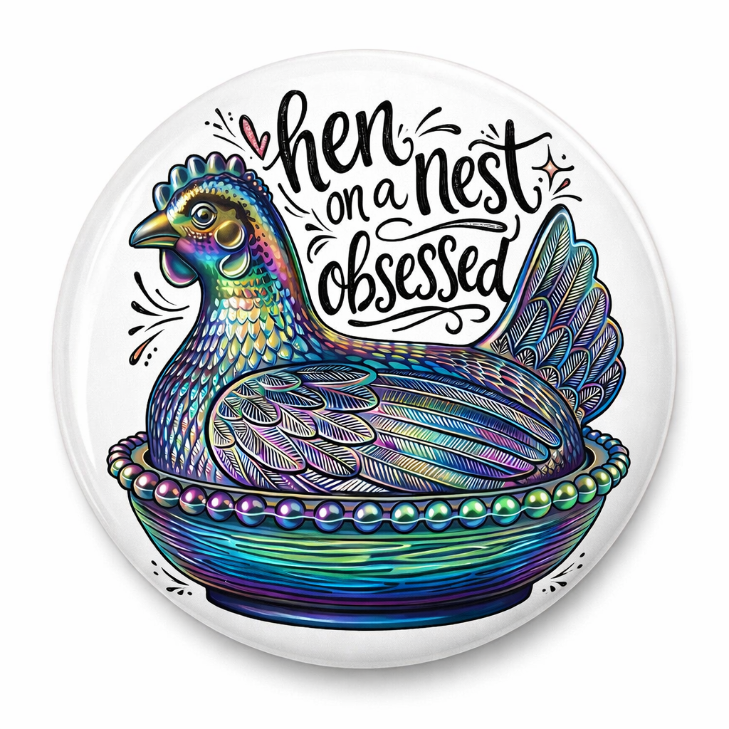 Hen on a Nest Obsessed Magnet