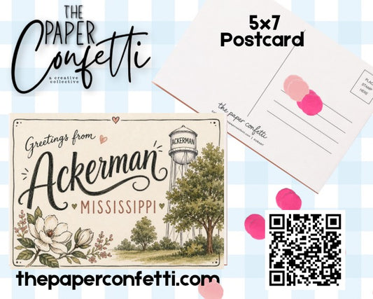 Greetings from Ackerman Postcard