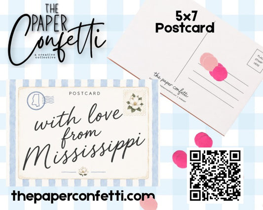 With Love From Mississippi Postcard