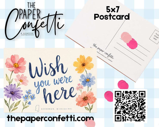 Wish You Were Here Postcard (Ackerman, MS)